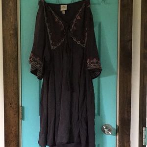 Boho chic dress. Charcoal gray